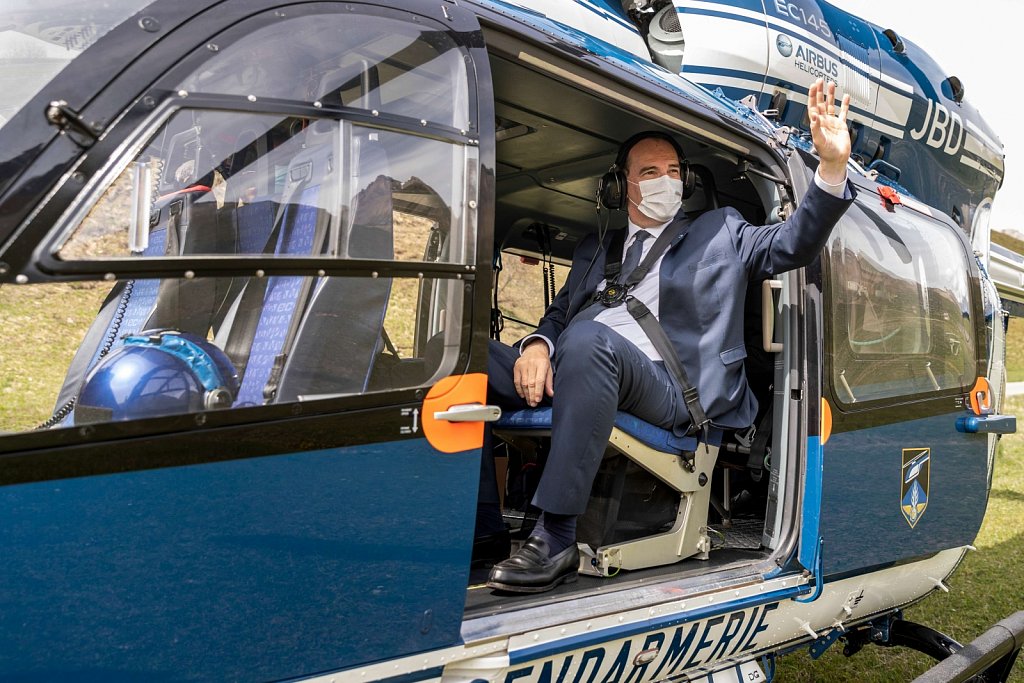 Déplacement de M. Jean CASTEX, Premier ministre dans les Alpes-de-Haute-Provence le Samedi 29 mai 2021.
